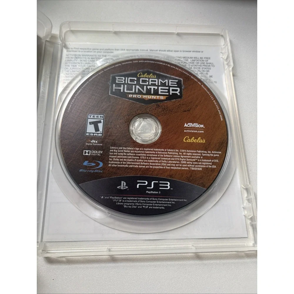 Cabela's Big Game Hunter; Pro Hunts Playstation 3 PS3 NO MANUAL Tested Working